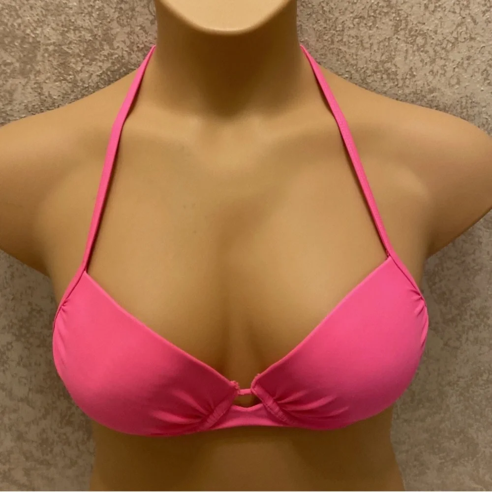 Shade & Shore Vibrant Pink Bikini with Multicolor Bottom